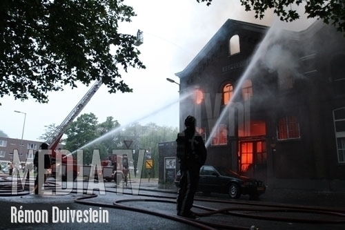Grote brand pakhuis