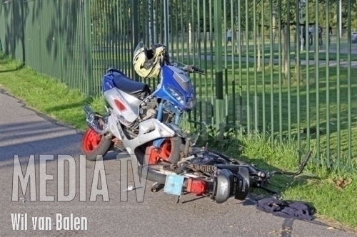 Ongeval met brommer en scooter