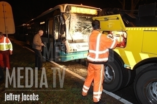 Elf gewonden bij kettingbotsing 3 autobussen
