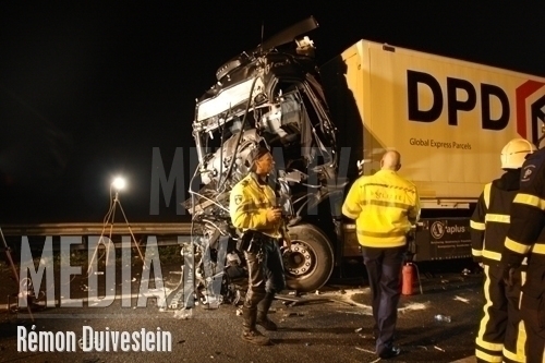 Gewonde bij ongeval met vrachtwagens
