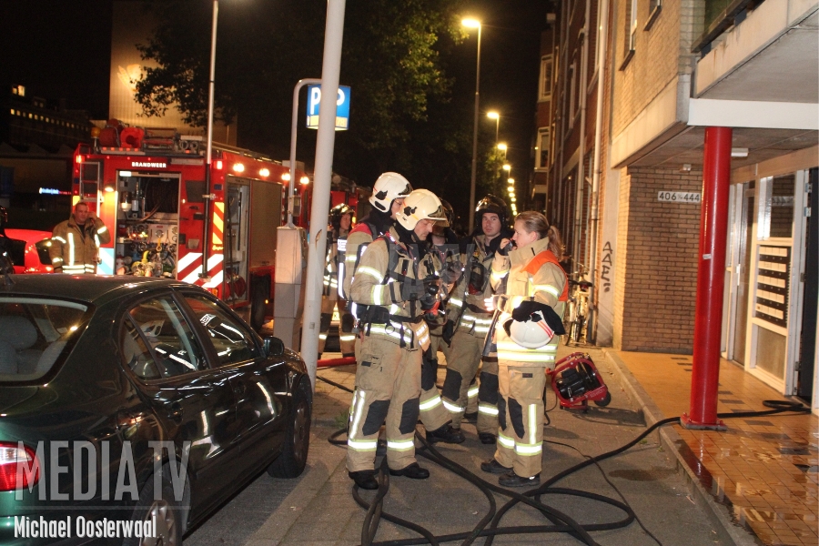 Brand in portiek Brielselaan