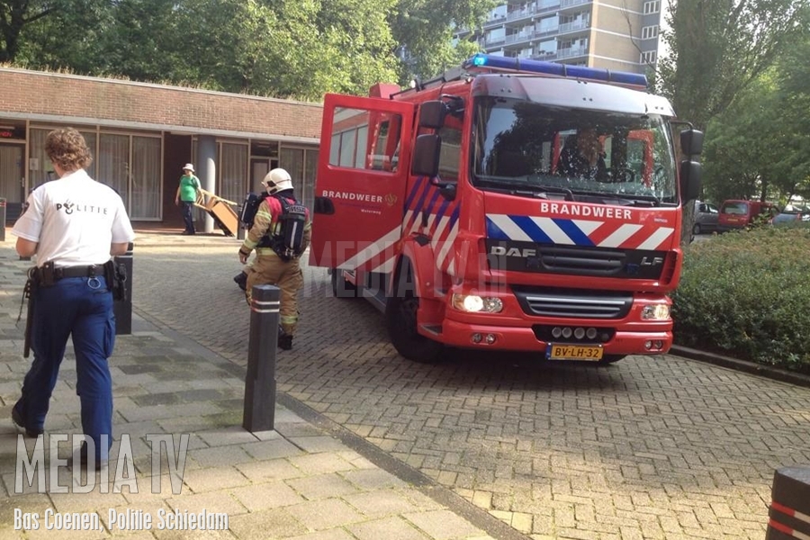 Gewonde na brand in bed Van Beethovenplein Schiedam