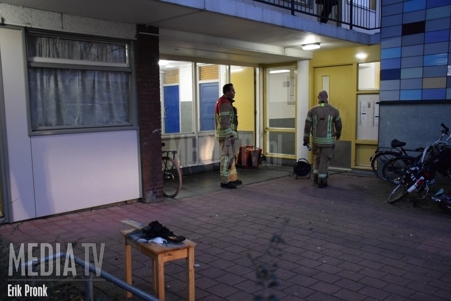 Kleine kelderbrand in flat Cornelia van Zantenplein Schiedam