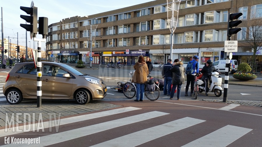 Fietsster gewond bij aanrijding Koemarkt Schiedam