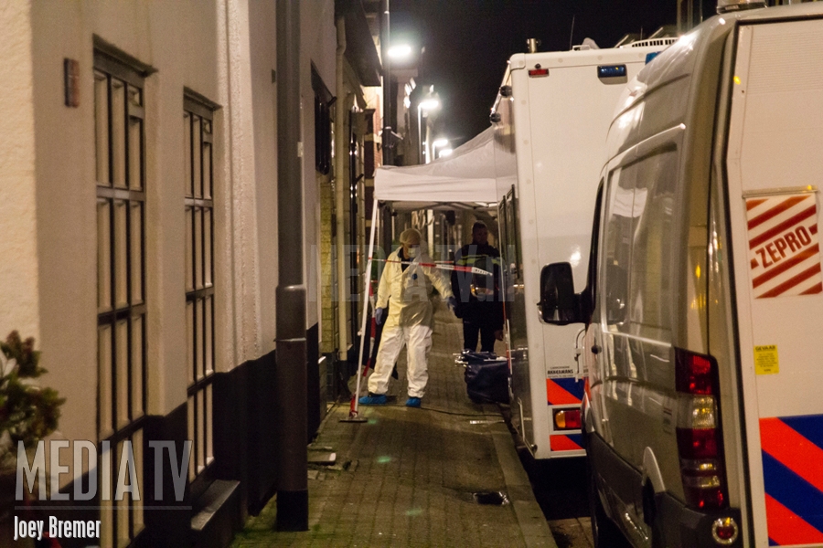 Politie afgelopen nacht nog druk met onderzoek schietpartij Bovenstraat (video)