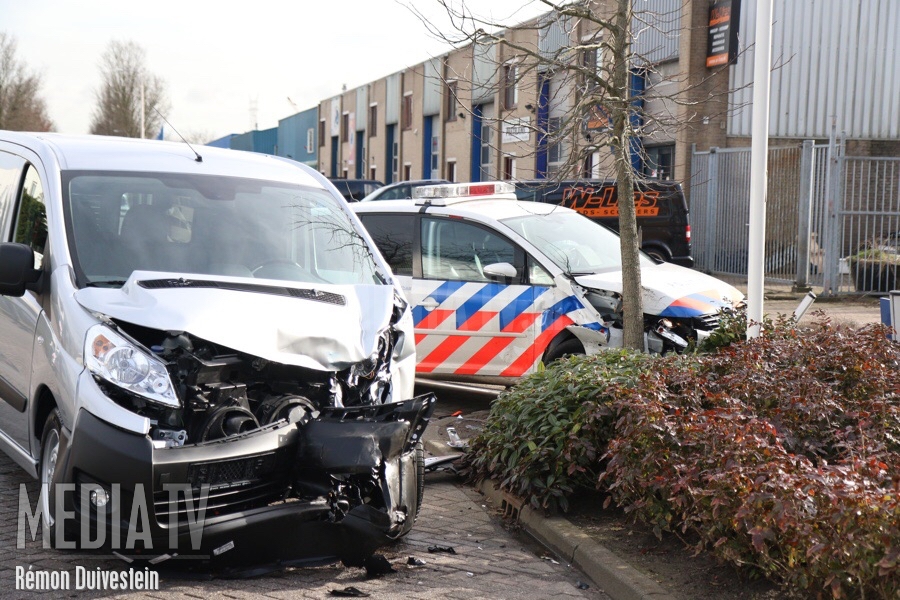 Aanrijding met politieauto in Krimpen aan den IJssel