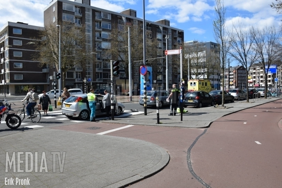 Kop-staart aanrijding Oostplein Rotterdam