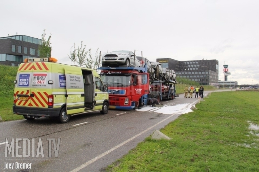 Kapotgereden dieseltank veroorzaakt overlast op wegen bij Rotterdam Airport