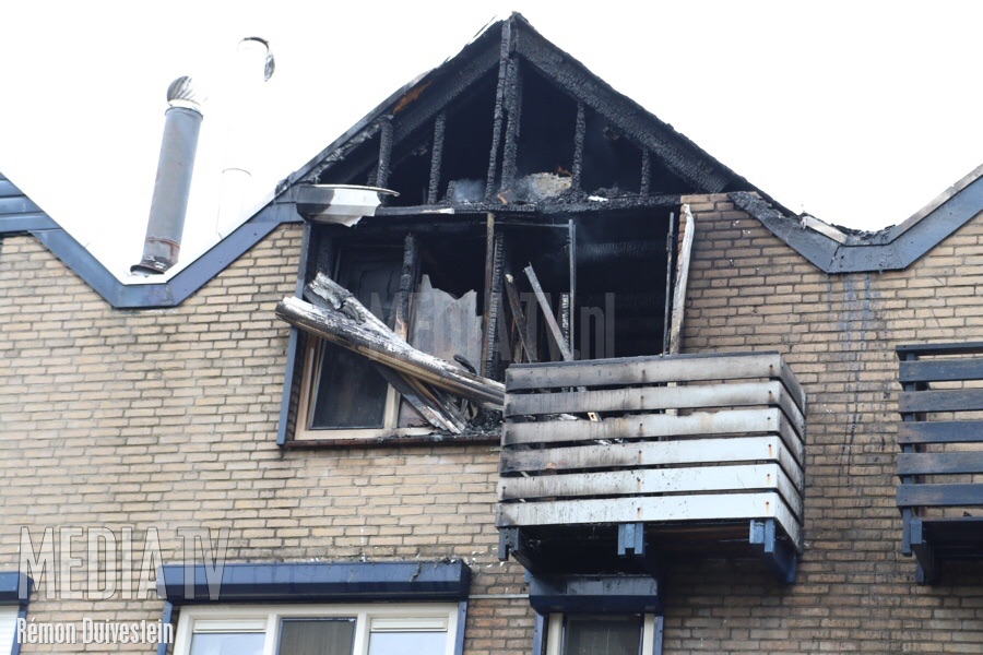 Grote brand in woning Boerhaavelaan Schoonhoven (video)