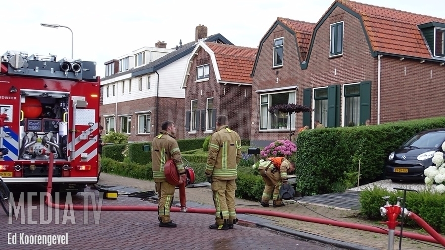 Brandje in kelder van woning Bermweg Capelle aan den IJssel