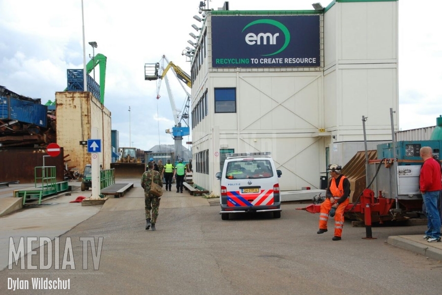 Explosief aangetroffen bij EMR Recycling Quebecstraat Rotterdam