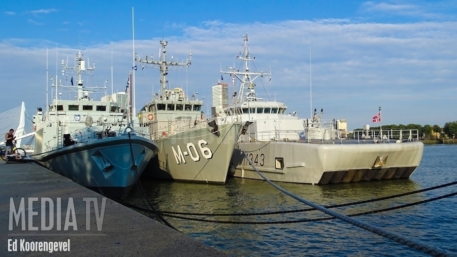 Marineschepen op bezoek in Rotterdam (video)