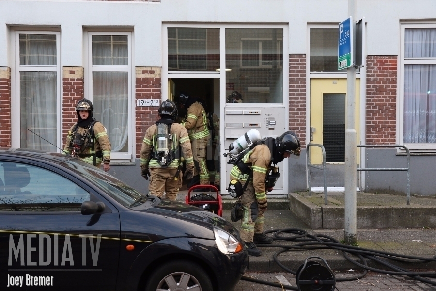 Middelbrand in woning Albregt Engelmanstraat Rotterdam