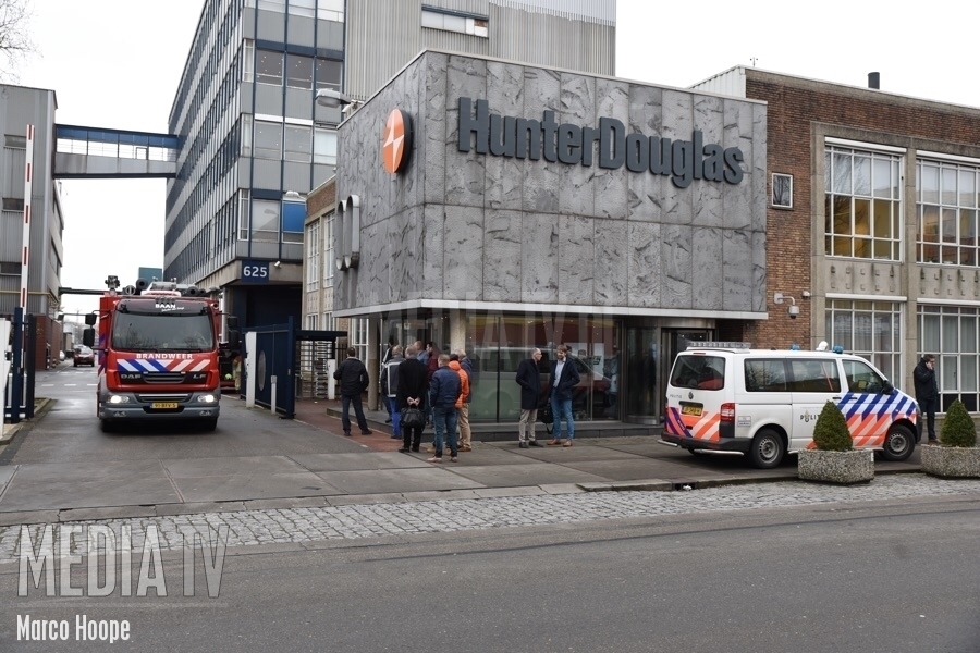 Industriebrand bij Hunter Douglas Piekstraat Rotterdam