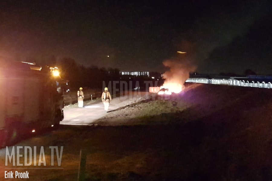 Melding gebouwbrand blijkt buitenbrand Woudweg Schiedam