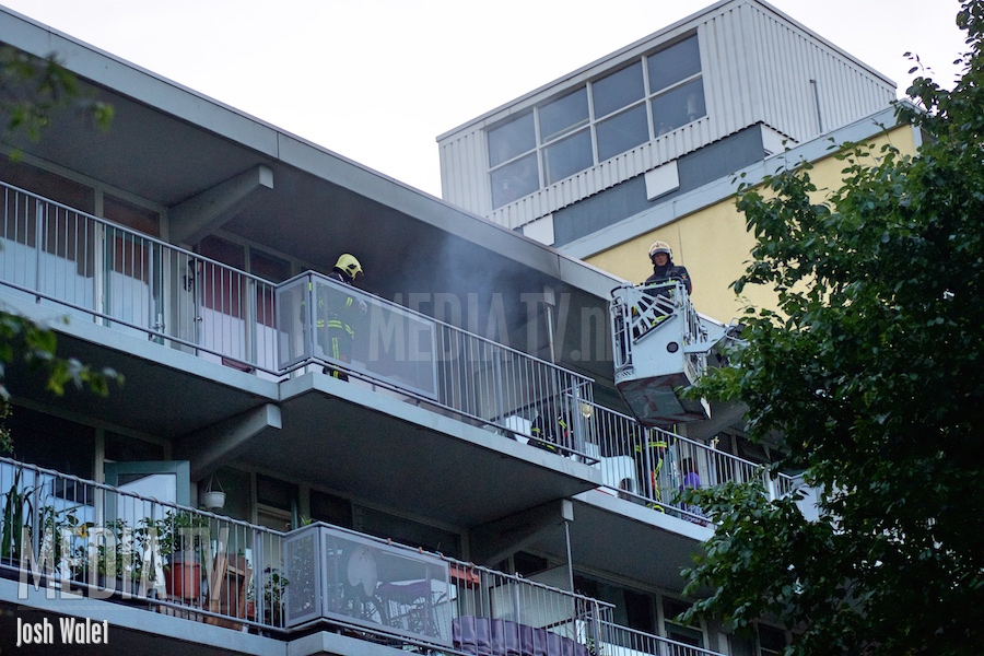 Brand op balkon flat Marsdiep Alphen aan den Rijn