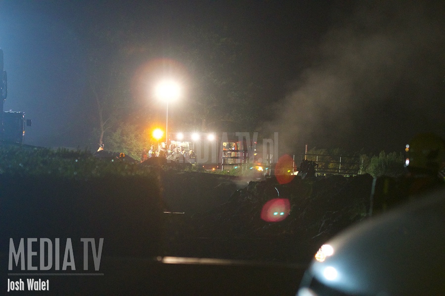 Groot gaslek bij werkzaamheden op N209 Hazerswoude Dorp (video)