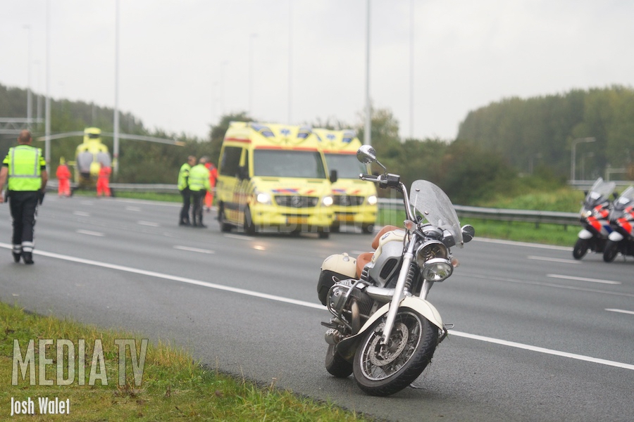 Motorrijder gewond na ongeval A12 Bodegraven