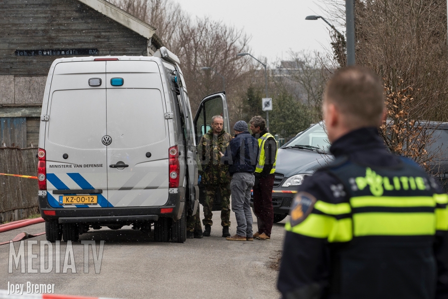Tas met explosieve inhoud aangetroffen in loods IJsseldijk Krimpen a/d IJssel (video)