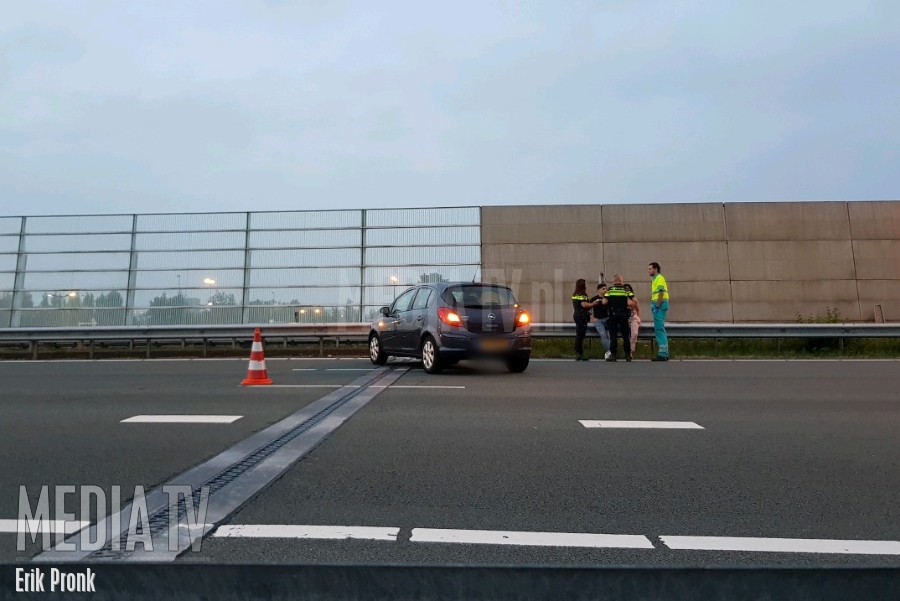 Aanhouding na eenzijdig ongeval snelweg A20 Vlaardingen