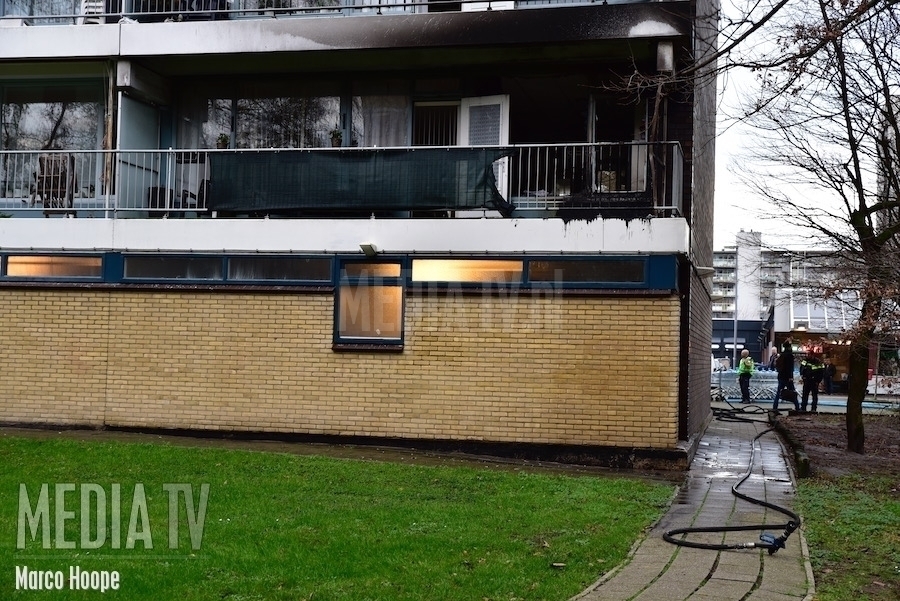 Brand in flat Hemingwayplaats Rotterdam