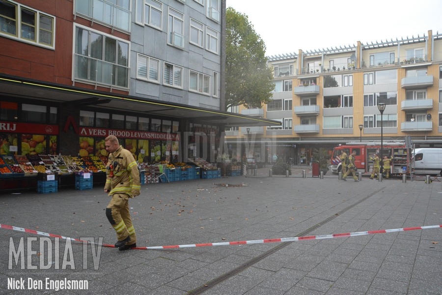 Brand in meterkast van supermarkt Admiraalsplein Dordrecht