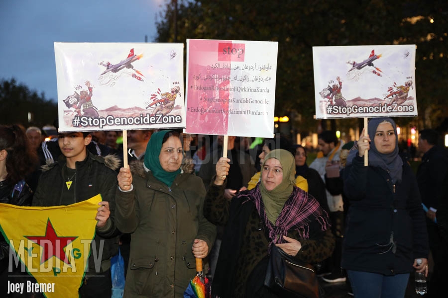 Tientallen aanhoudingen bij Koerdische demonstratie in centrum Rotterdam (video)