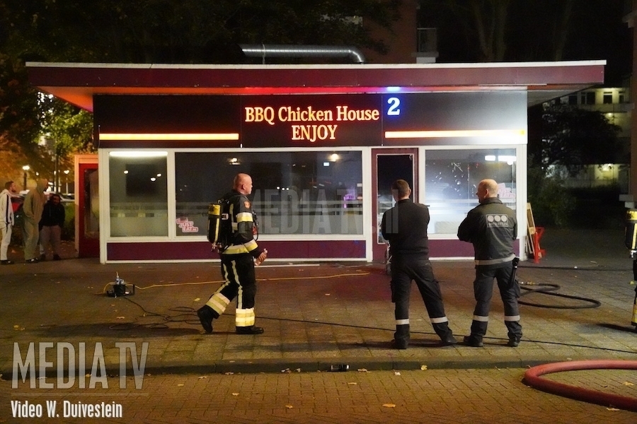 Brand in een afhaalrestaurant Lampreistraat Hoogvliet