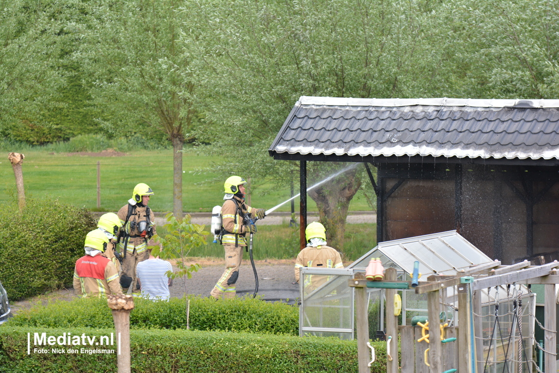 Overkapping vat vlam in Ridderkerk