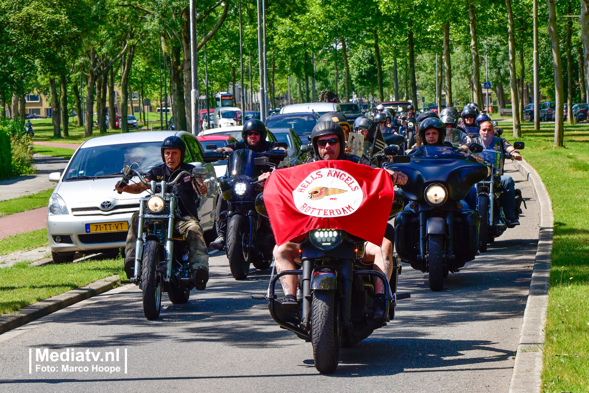 Hell's Angels nemen afscheid van clublid