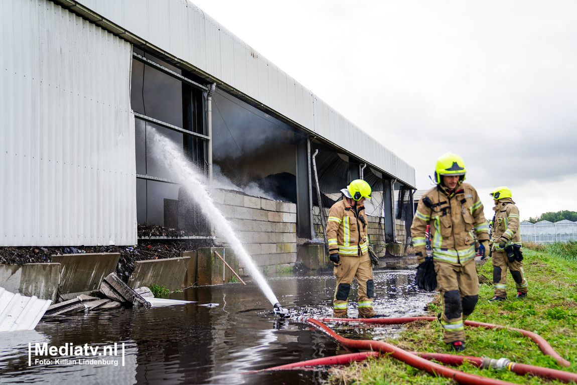 Stankklachten na brand in composthoop in Bergschenhoek