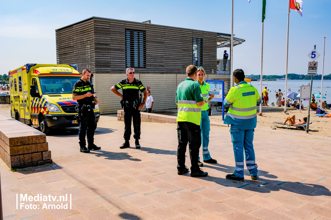 Melding drenkeling strand Rotterdam-Nesselande gelukkig vals alarm