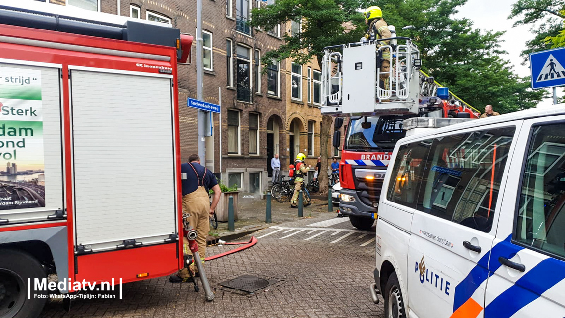 Vergeten pannetje zet woning vol rook Soetendaalseweg Rotterdam