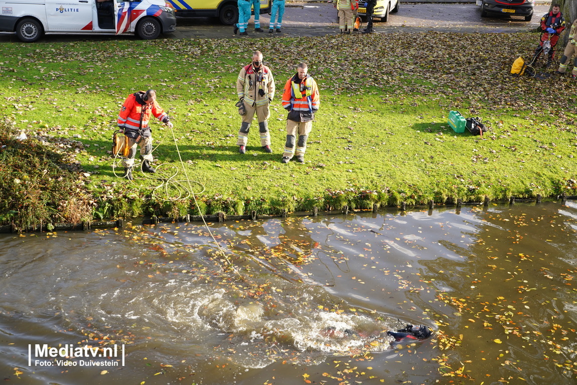 Brandweer zoekt mogelijke drenkeling in sloot Rotterdam