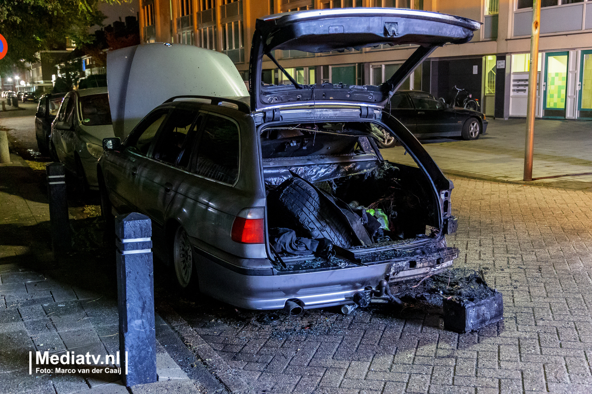 Auto uitgebrand in Lisstraat Spijkenisse