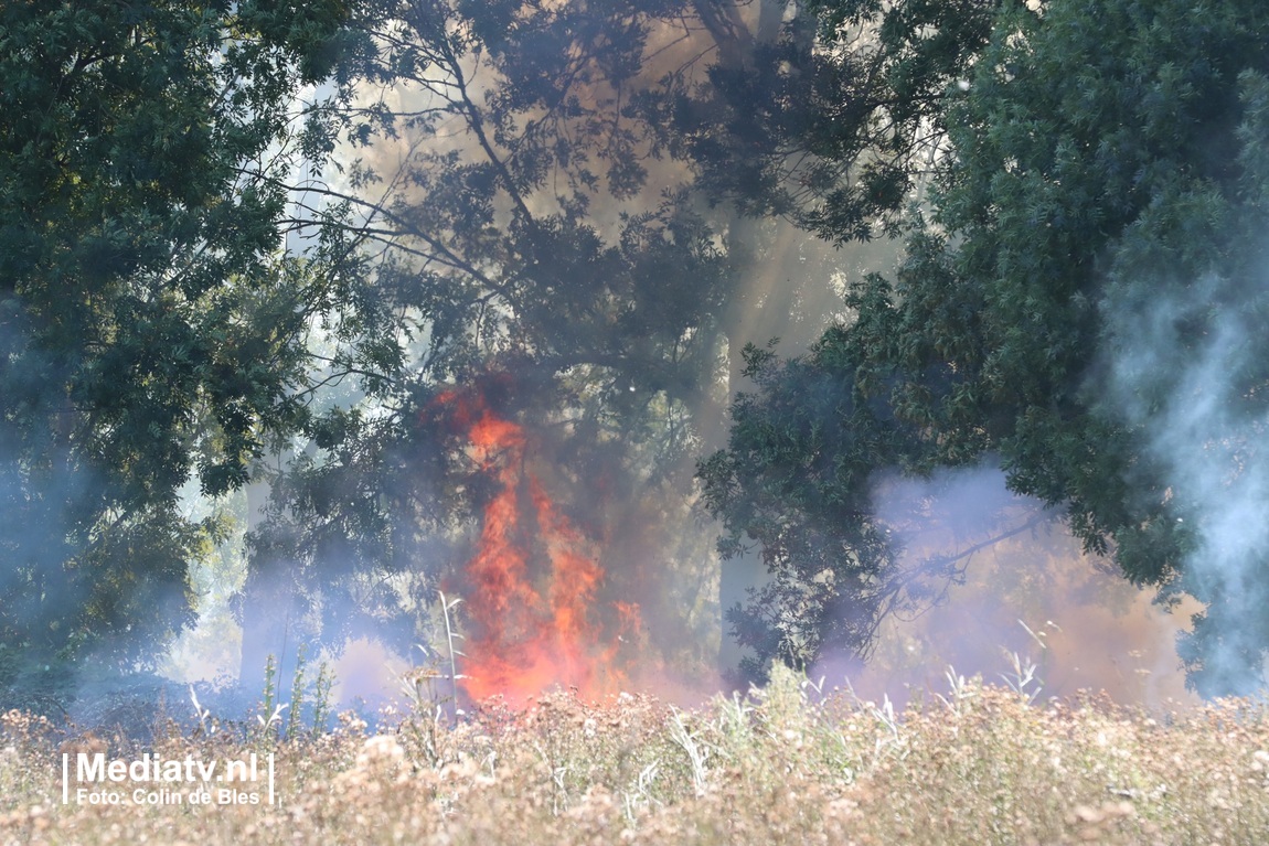 Grote buitenbrand op Fortunapad Vlaardingen