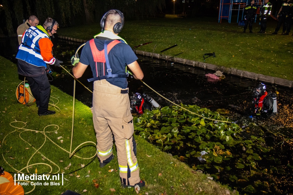 Massale zoekactie na aantreffen kinderkleding en tas Schinnenbaan Rotterdam 