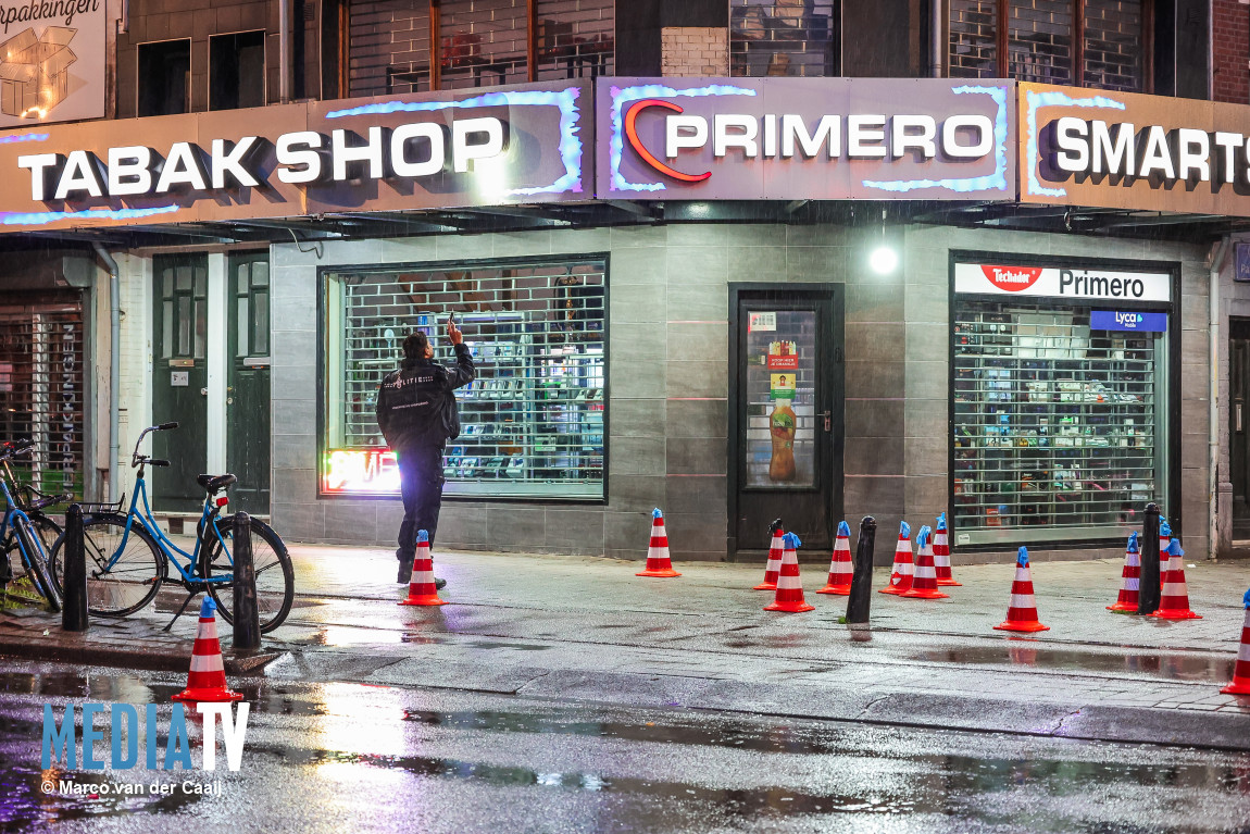 Explosie en geschoten bij tabakshop Vierambachtsstraat Rotterdam (video)