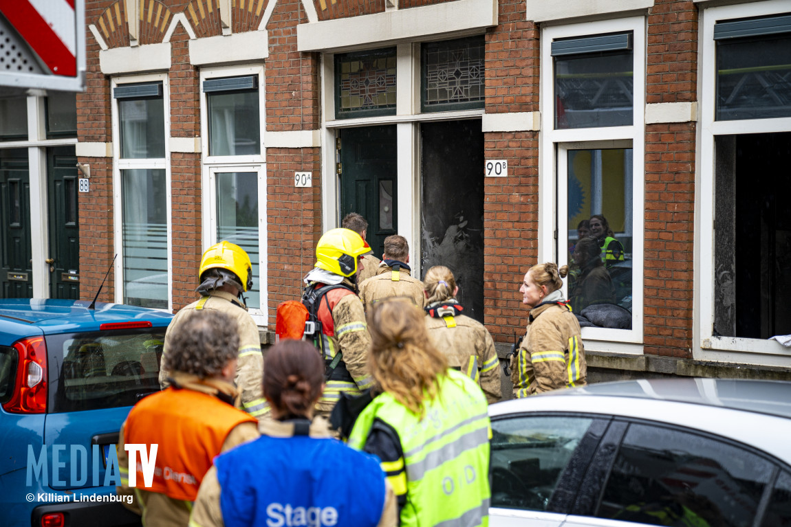 Bewoner aangehouden na uitslaande brand in woning Zaagmolenstraat Rotterdam 