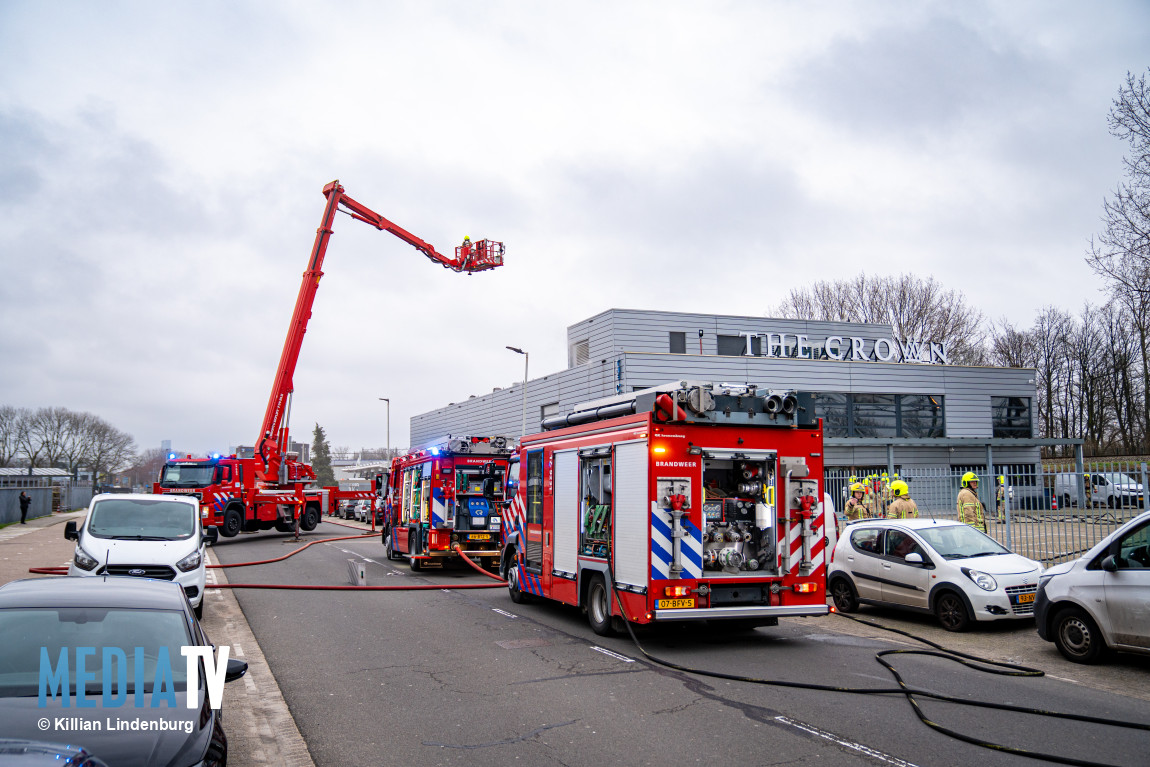 Grote brand in evenementenzaal Schuttevaerweg Rotterdam