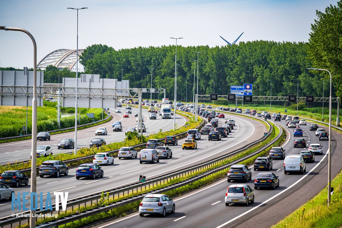 Grote verkeerschaos in Rotterdam door afsluiting Beneluxtunnel