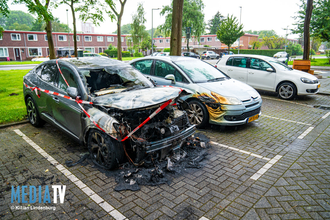 Drie auto's beschadigd na brandstichting Chinese Tuin Rotterdam