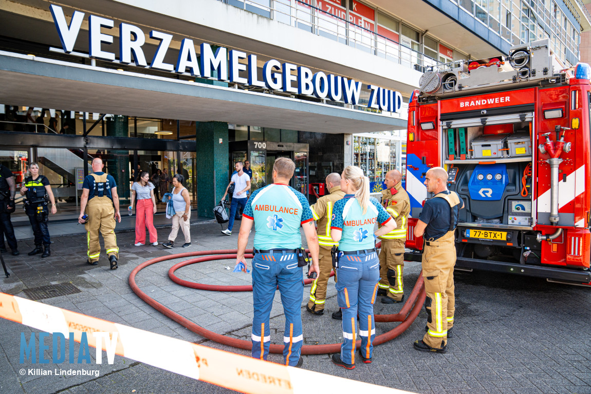 Honderd mensen geëvacueerd na brand in vrouwenkliniek Strevelsweg Rotterdam