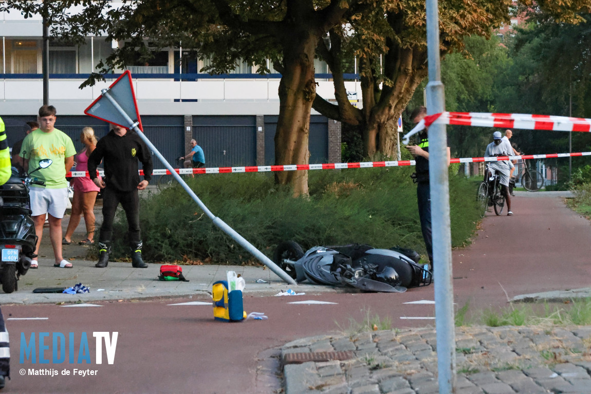 Ernstig eenzijdig ongeval met snorfiets Selma Lagerlöfweg Rotterdam