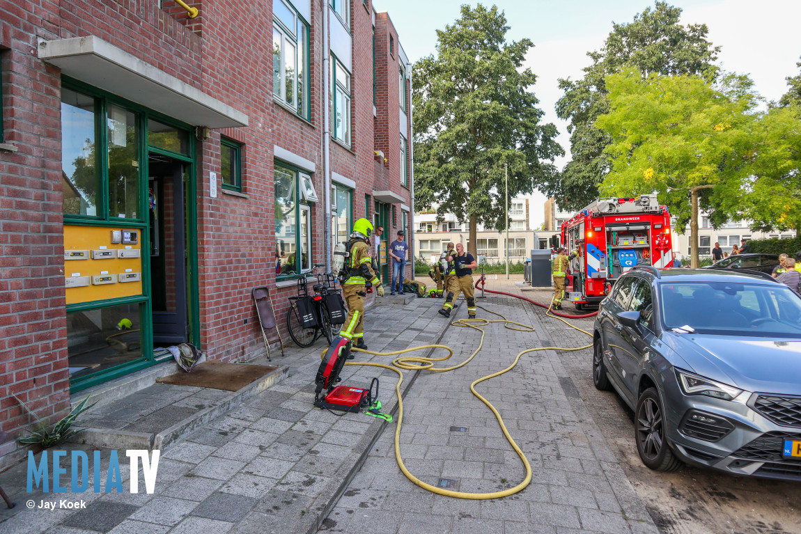 Keuken verwoest door brand Jan Jacobus Smitpad Schiedam