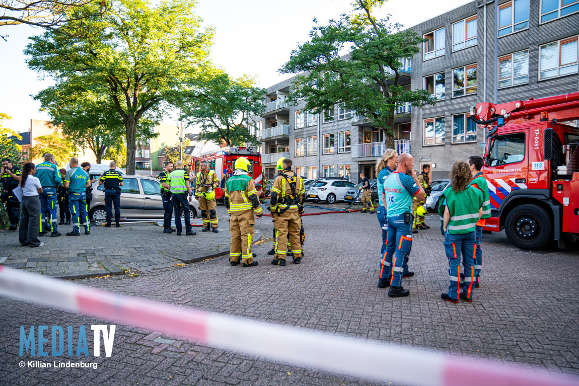 Uitslaande brand en explosie bij begeleid-wonen-flat Kapiteinsbuurt Rotterdam