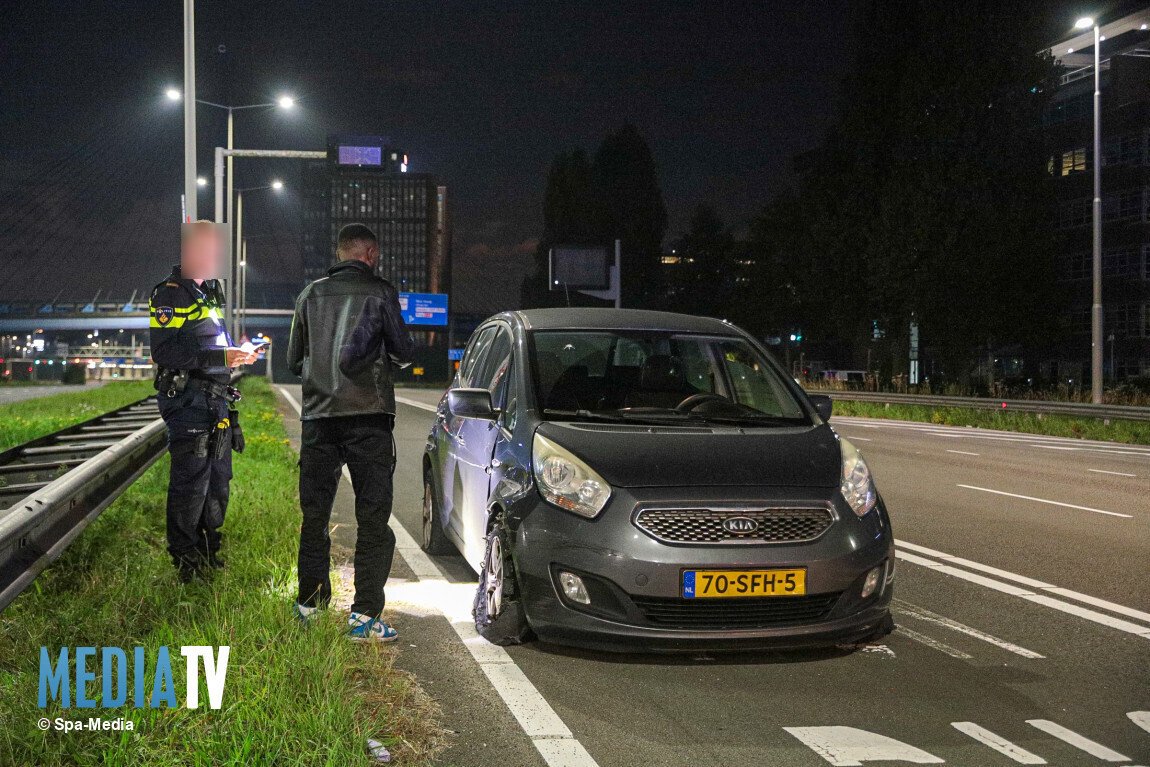 Spookrijder onder invloed aangehouden na gevaarlijke rit over A16 Van Brienenoordbrug Rotterdam