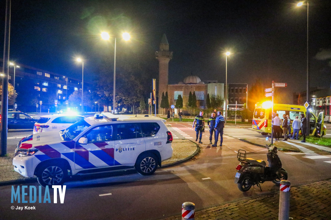 Automobilist rijdt door na ongeval met fatbike op rotonde Mozartlaan Maassluis