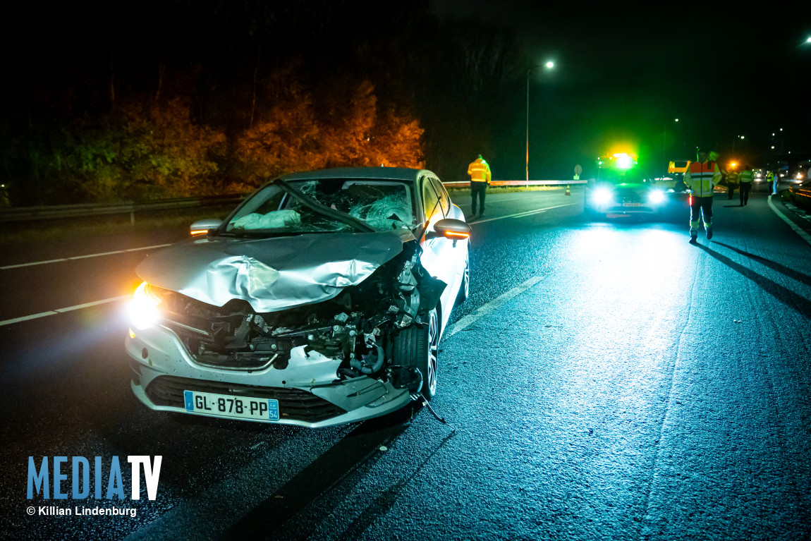 Drugs gevonden in Franse auto na crash bij achtervolging A16 Rotterdam