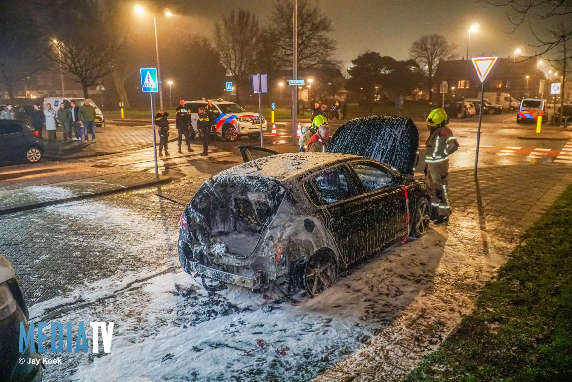 Opnieuw is auto doelwit, dit keer van brandstichting Mercatorweg Hoek van Holland